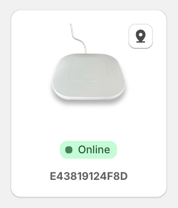 Shelva Hub card showing the healthy Online status