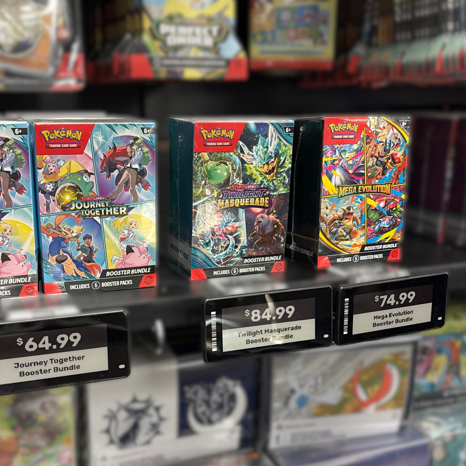 Publishing trading card labels to shelves